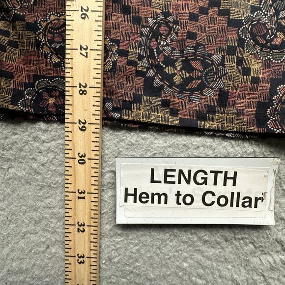 Vintage 70s Strung Out Psychedelic Button Long Sleeve The Fitted Shirt Men Large - Picture 4 of 9